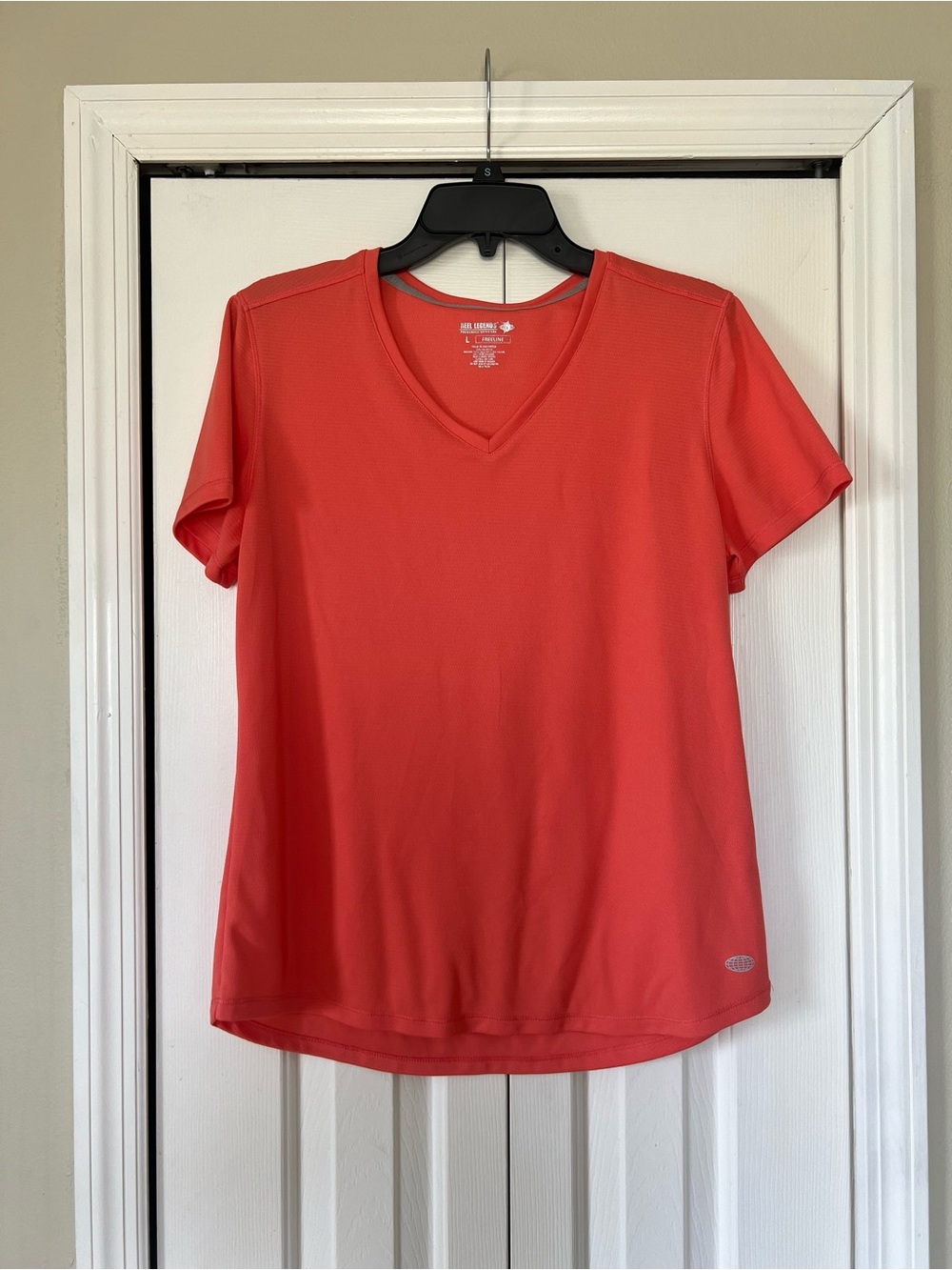 Reel Legends Coral V-Neck Short Sleeve Top